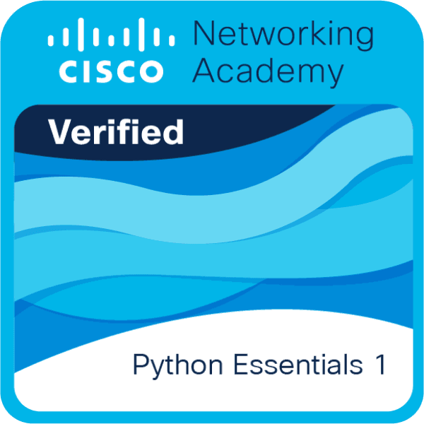 Cisco Networking Academy Verified Badge – Python Essentials 1